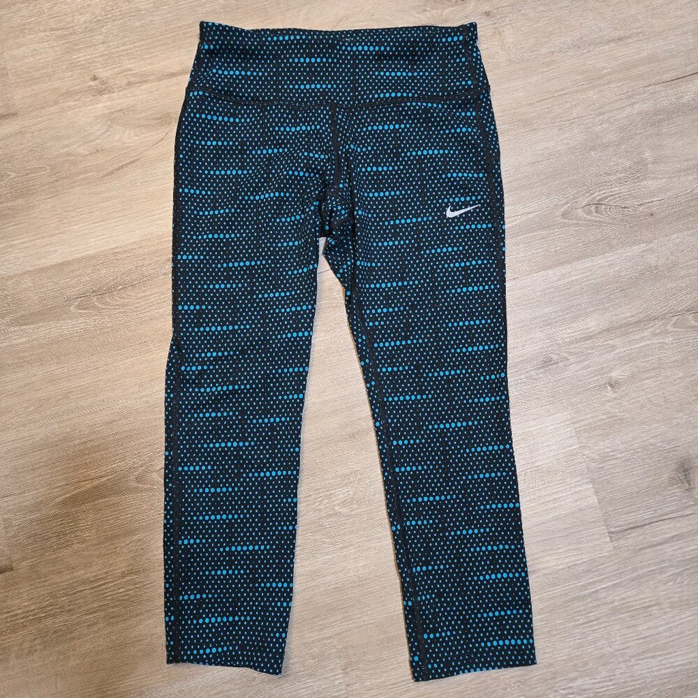 Nike Athletic XS Women's Leggings Capri Activewear BackPocket Drawstring Reflect